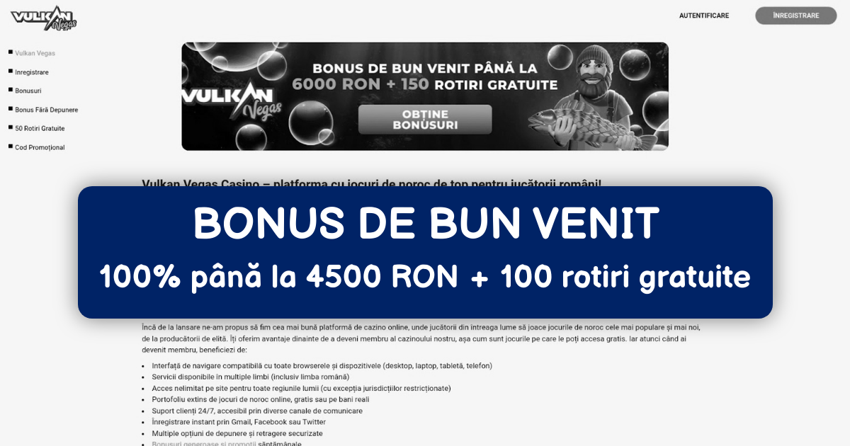 Vulkan Casino România - Sloturi Online Premium